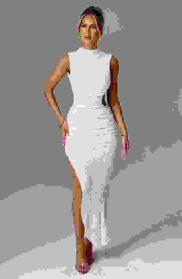 Aphrodite Midi Dress Elegant Womens Outfit