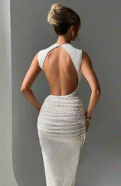 Aphrodite Midi Dress Elegant Womens Outfit