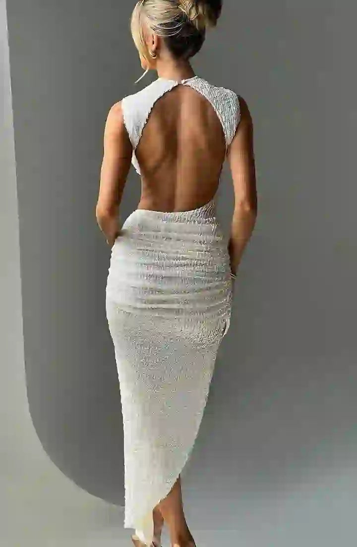 Aphrodite Midi Dress Elegant Womens Outfit