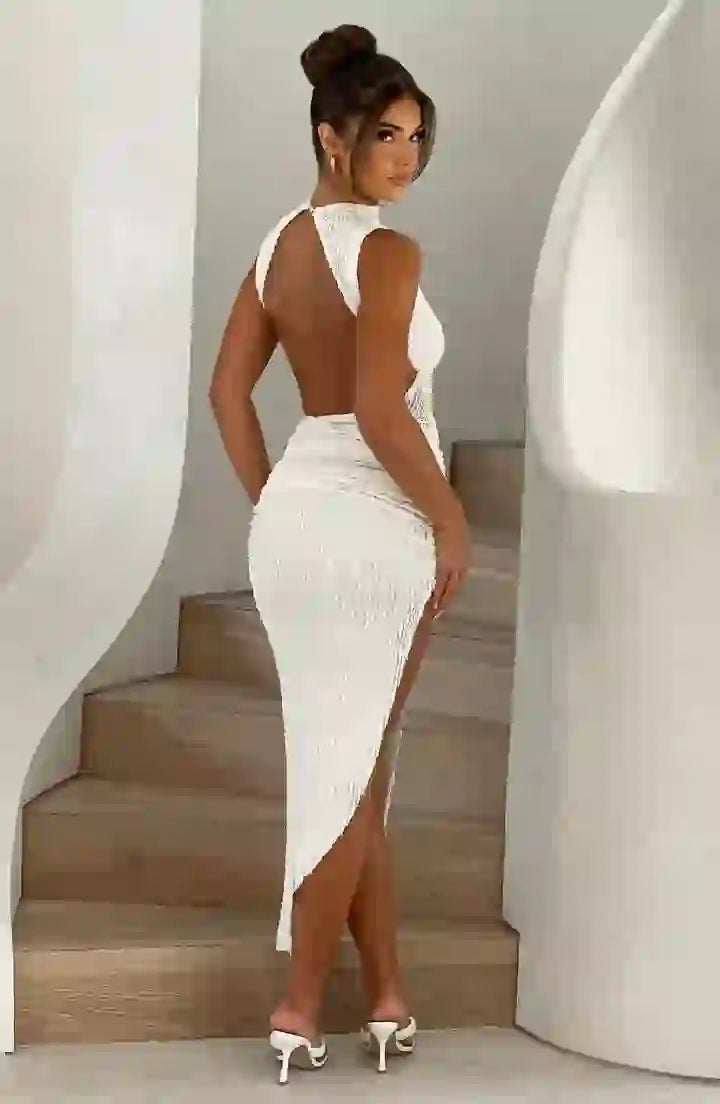 Aphrodite Midi Dress Elegant Womens Outfit