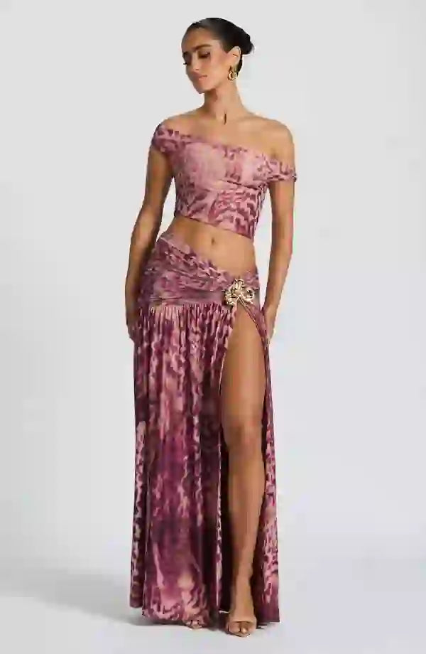 Elegant Maxi Skirt for Women Saira Flowy Long Skirt