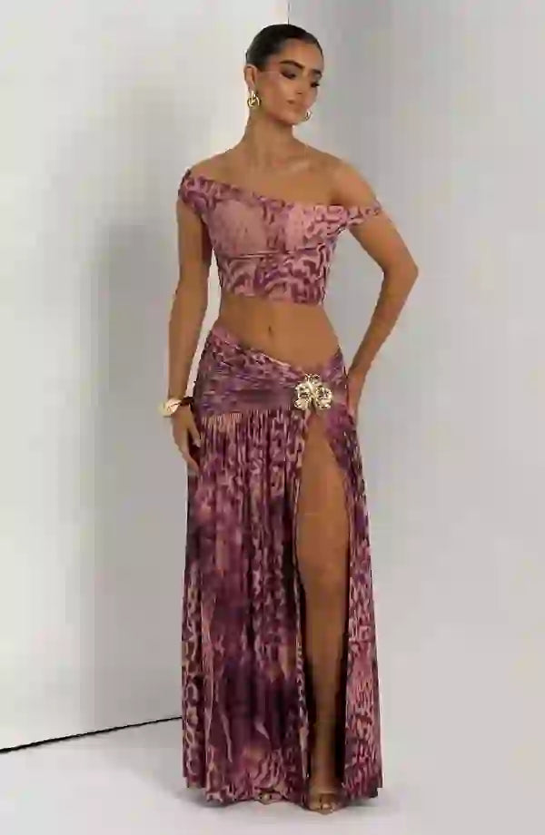 Elegant Maxi Skirt for Women Saira Flowy Long Skirt